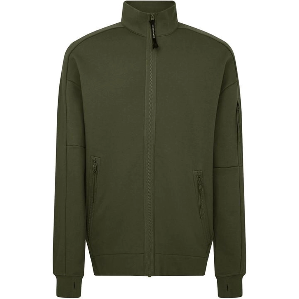 CP Company Full Zip Fleece Sweatshirt - Green